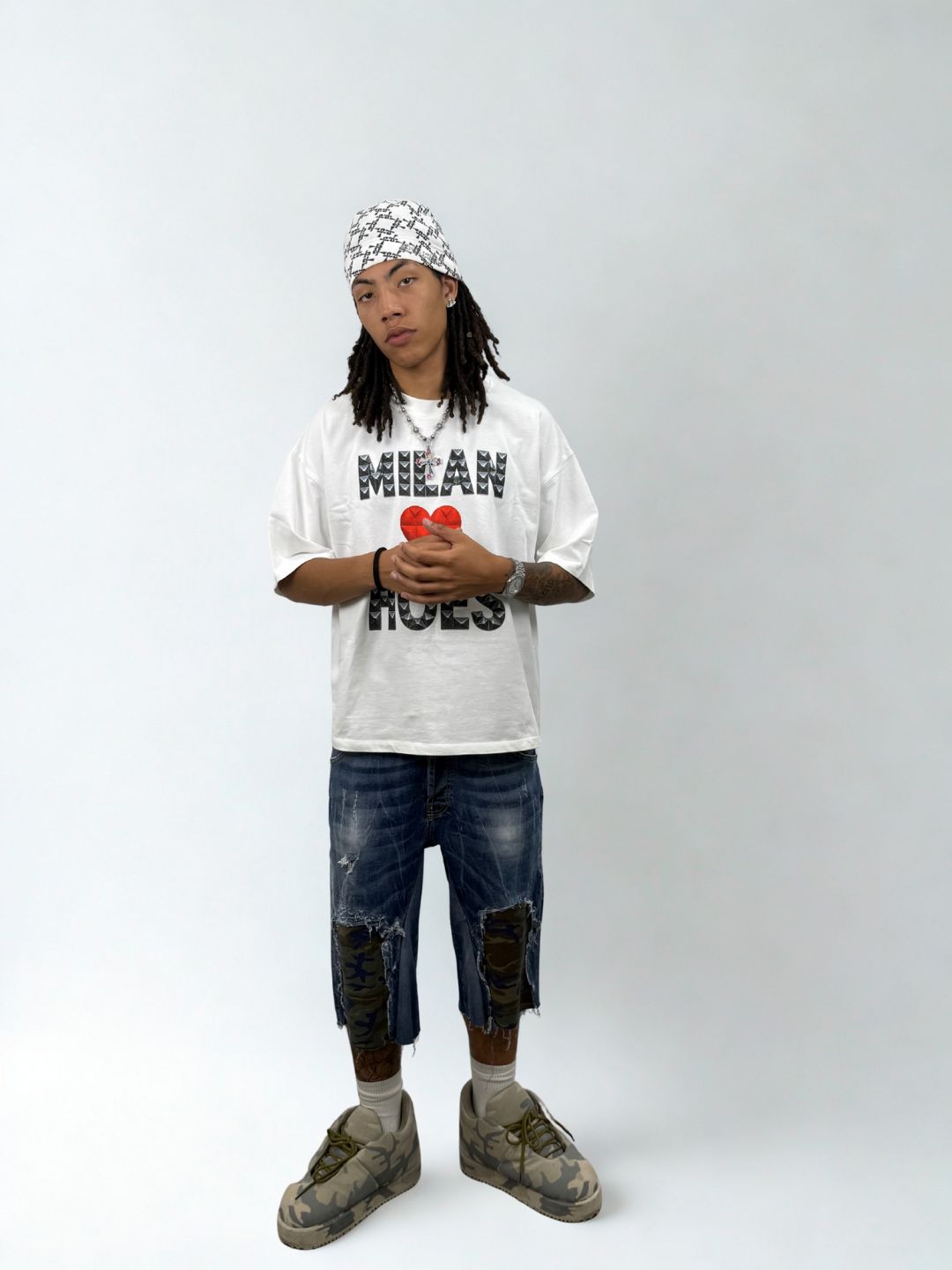 MILANHOES White Logo Tee